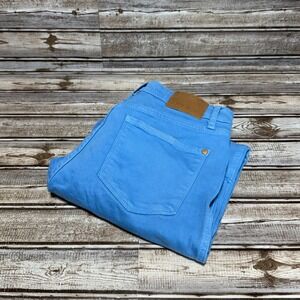 Judy‎ Blue Sky Blue Garment Dyed High Rise Wide Leg Raw Hem Jeans Size 5/27